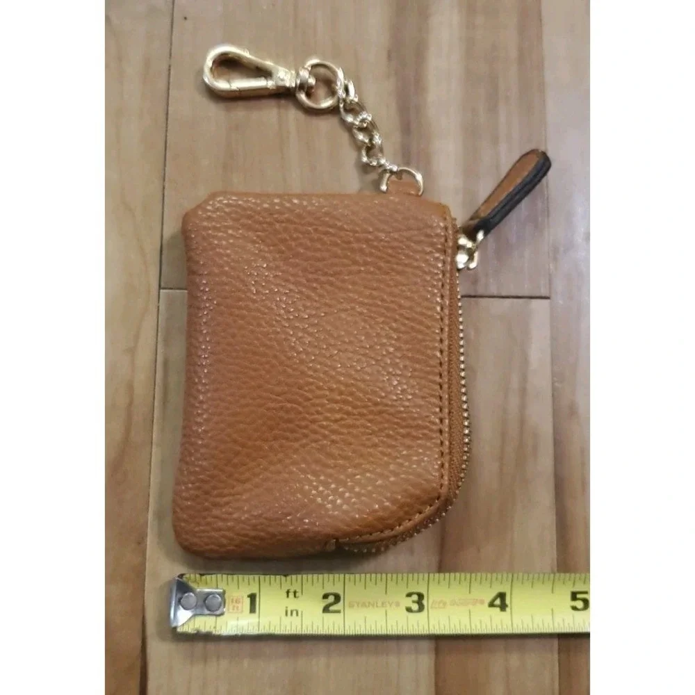 Steve Madden‎ Coin Purse Key Chain Tan Bag Charm Change Cash Pouch